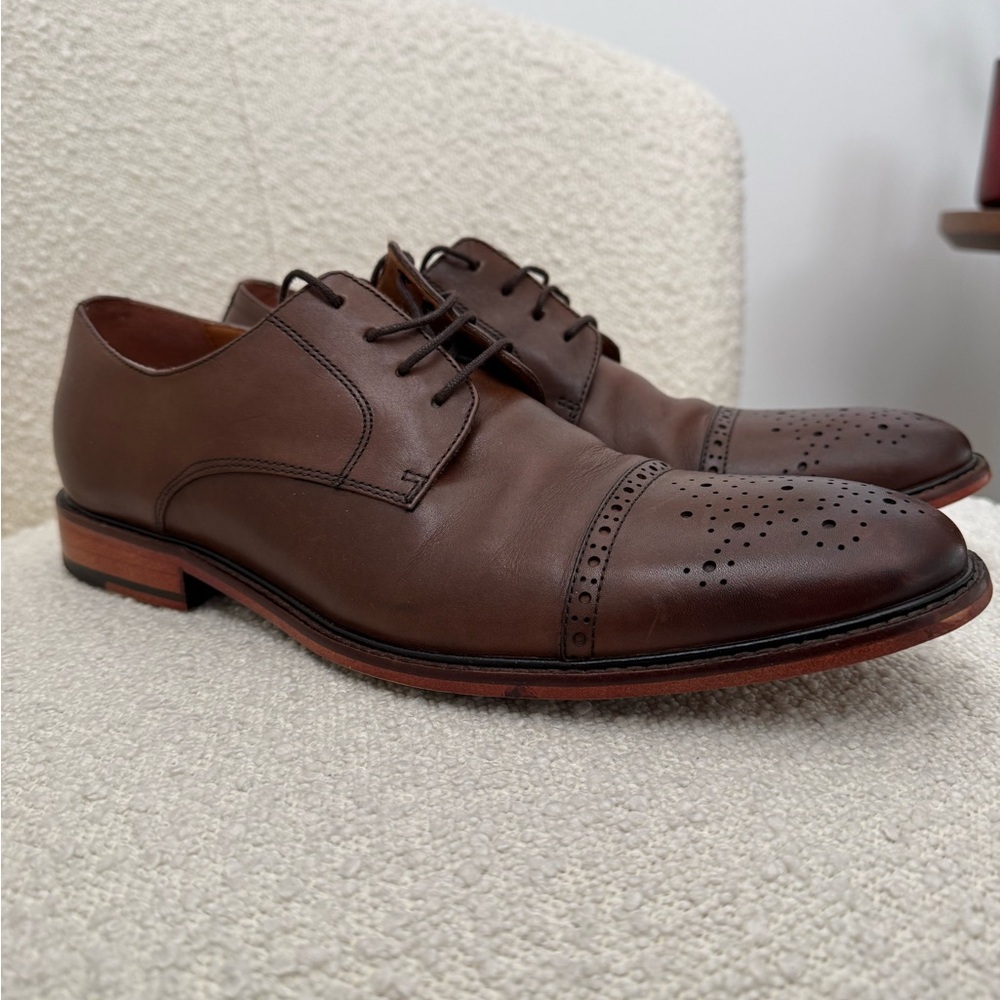 Express Brown Leather Men's Oxfords